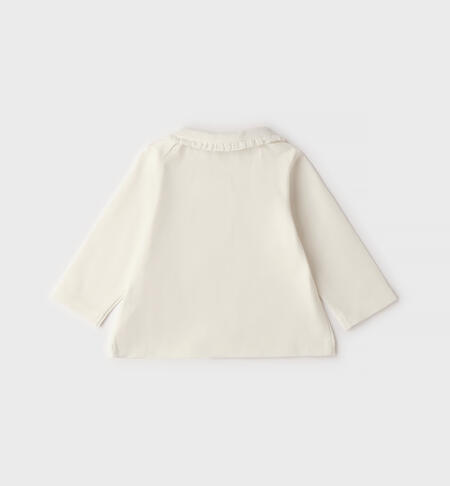 Maglia maniche lunghe neonata PANNA-0112