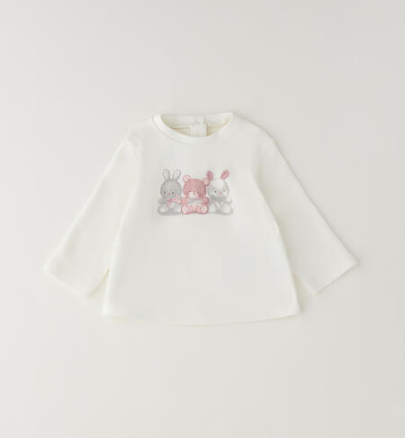 Maglia neonata in cotone PANNA