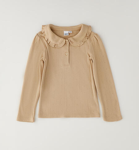 Girls' shirt BEIGE-0734