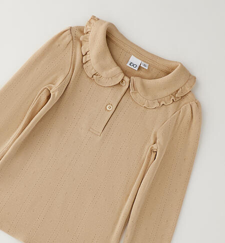 Girls' shirt BEIGE-0734