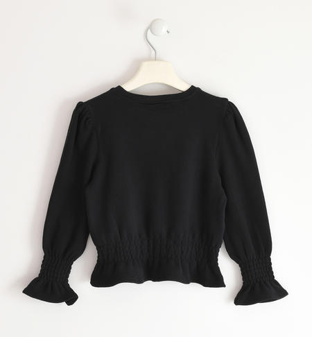Maglia ragazza con arricciatura - da 8 a 16 anni iDO NERO-0658