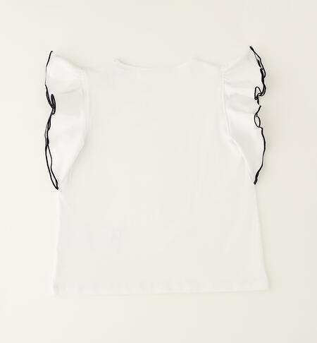 Girls' ruffled top BIANCO-0113