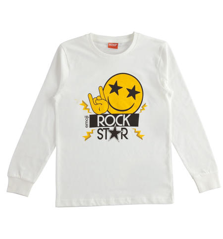 Maglia ragazzo capsule Emoji - da 8 a 16 anni iDO PANNA-0112