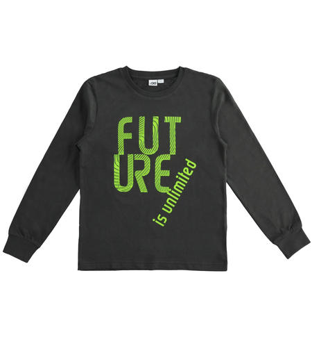 Crewneck boy sweater from 8 to 16 years old iDO NERO-0658