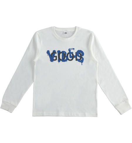Maglia ragazzo girocollo - da 8 a 16 anni iDO PANNA-0112