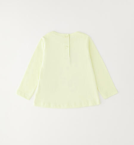 Maglietta 100% cotone bambina GIALLO CHIARO -1413