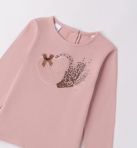 Maglietta 100% cotone bambina LIGHT PINK-2921