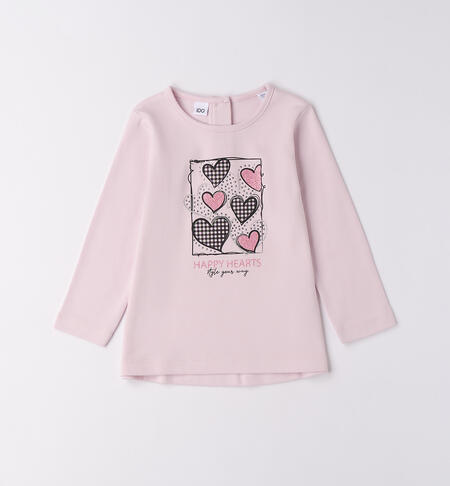Maglietta 100% cotone bambina ROSA