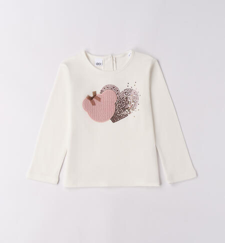 Maglietta 100% cotone bambina PANNA