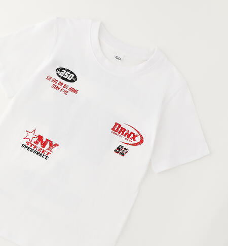 Maglietta 100% cotone bambino BIANCO-0113