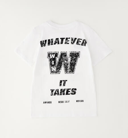 Maglietta 100% cotone bambino BIANCO-0113