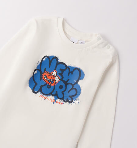 Maglietta 100% cotone bambino PANNA-0112