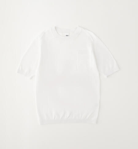 100% cotton boys' T-shirt BIANCO-0113