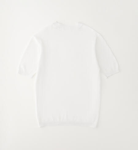 Maglietta 100% cotone ragazzo BIANCO-0113