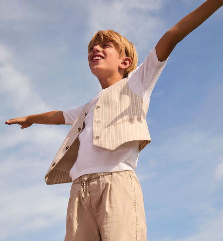 Maglietta 100% cotone ragazzo BIANCO