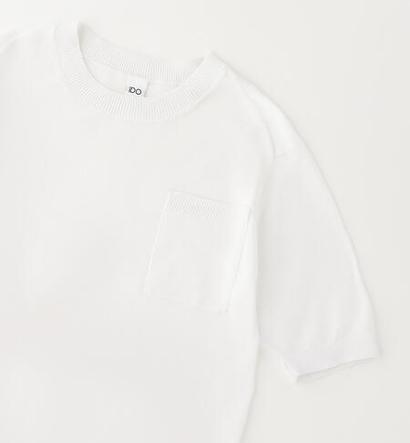 100% cotton boys' T-shirt BIANCO-0113