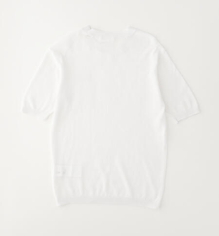 Maglietta 100% cotone ragazzo BIANCO-0113