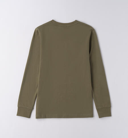 Maglietta 100% cotone ragazzo VERDE SALVIA-4951