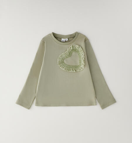 Maglietta bambina 100% cotone POWDER GREEN -5552