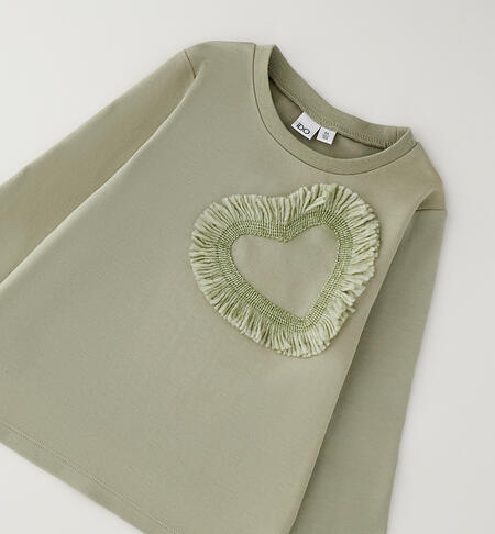 Maglietta bambina 100% cotone POWDER GREEN -5552