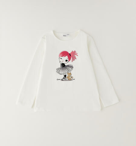 Maglietta bambina bianca PANNA