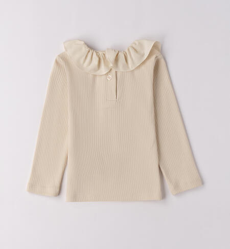 Maglietta bambina con colletto ECRU'-0154