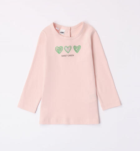 Girls' heart T-shirt PINK