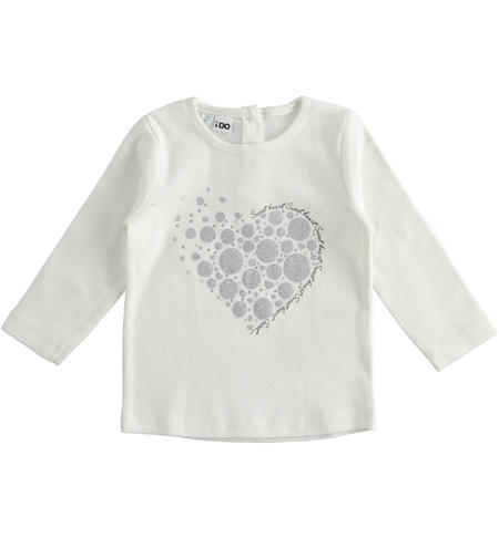 Girls¿ t-shirt with glitters from 9 months to 8 years iDO PANNA-0112