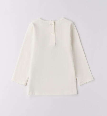 Maglietta bambina con orsetto PANNA-0112