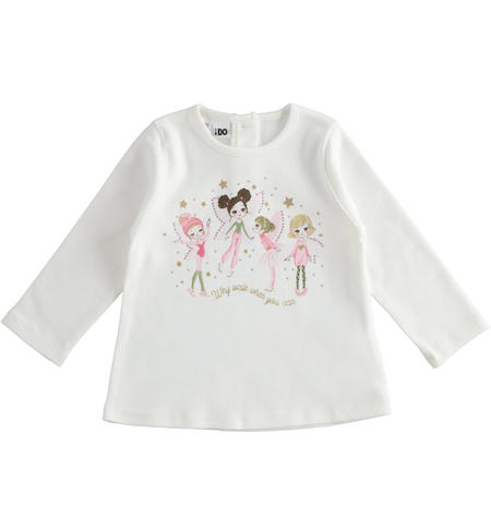 Cotton t-shirt for girls from 9 months to 8 years iDO PANNA-0112