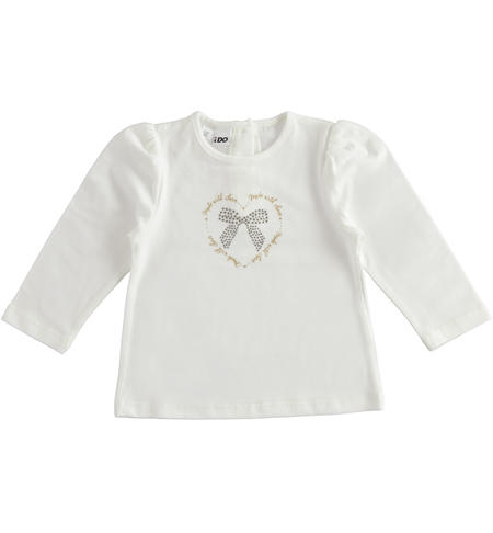 Stretch jersey little t-shirt for girls from 9 months to 8 years iDO PANNA-0112