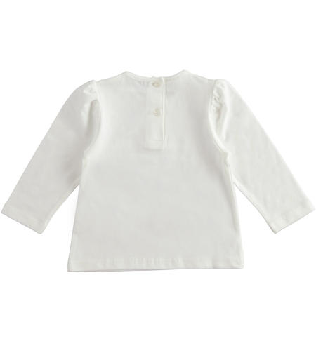 Maglietta bambina in jersey stretch - da 9 mesi a 8 anni iDO PANNA-0112