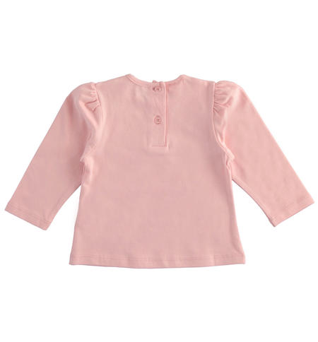 Stretch jersey little t-shirt for girls from 9 months to 8 years iDO ROSA-2513