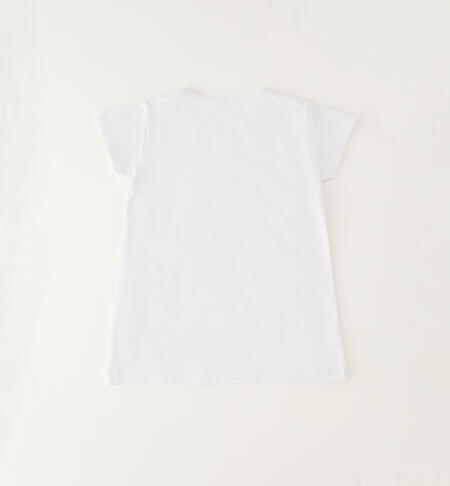 Short-sleeved girls' T-shirt BIANCO-0113
