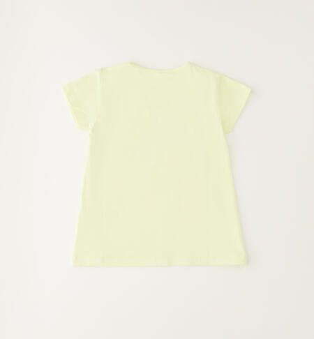 Short-sleeved girls' T-shirt GIALLO CHIARO -1413