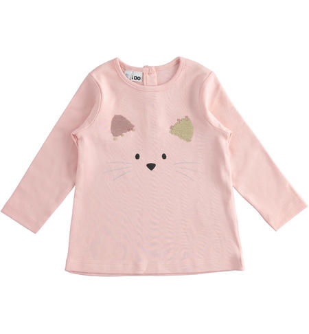 Girl¿s long sleeved T-shirt from 12 months to 8 years iDO ROSA-2513