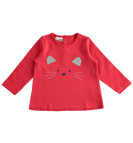 Girl¿s long sleeved T-shirt from 12 months to 8 years iDO ROSSO-2354