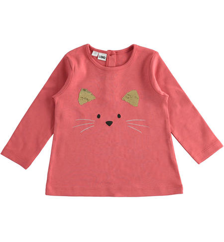 Girl¿s long sleeved T-shirt from 12 months to 8 years iDO SLATE ROSE-2527