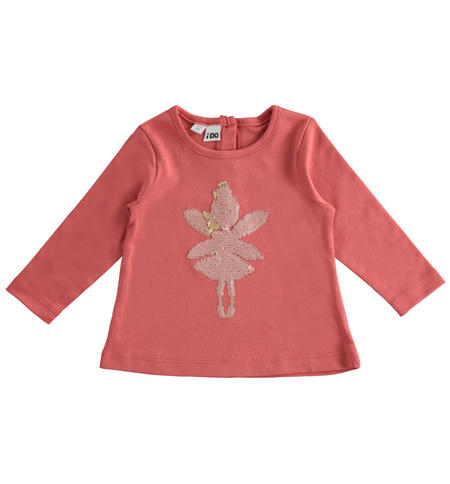 Long sleeved t-shirt for girls from 9 months to 8 years iDO SLATE ROSE-2527