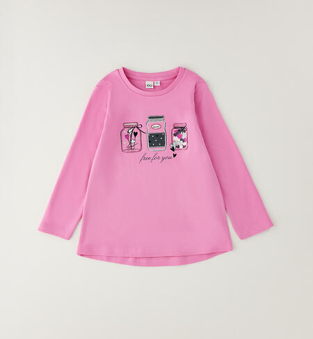 Maglietta bambina manica lunga ROSA