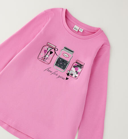 Maglietta bambina manica lunga ROSA-2415
