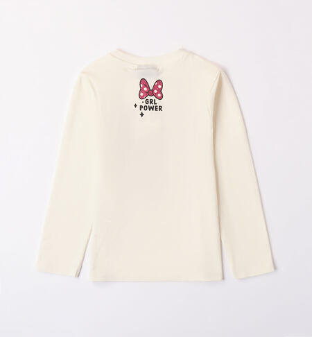 Maglietta bambina Minnie da 3 a 8 anni iDO MILK-0111