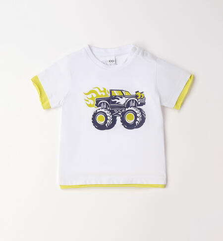 Baby boy 100% cotton T-shirt WHITE