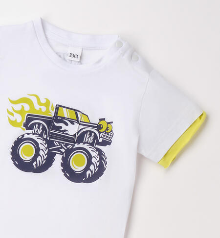 Baby boy 100% cotton T-shirt BIANCO-0113
