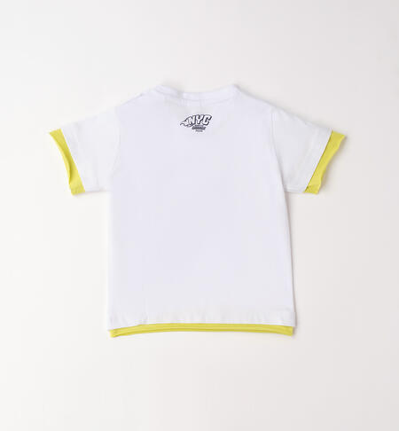 Baby boy 100% cotton T-shirt BIANCO-0113