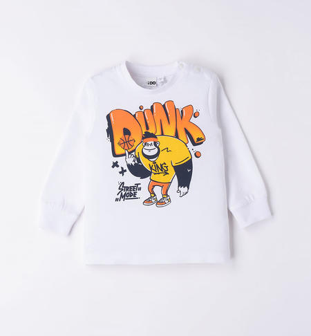 Boy's 100% cotton T-shirt WHITE