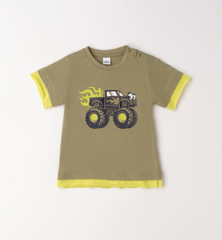Baby boy 100% cotton T-shirt VERDE SALVIA-5454