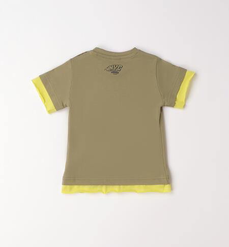 Baby boy 100% cotton T-shirt VERDE SALVIA-5454