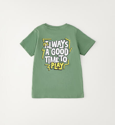 Maglietta bambino 100% cotone VERDE SALVIA-4921