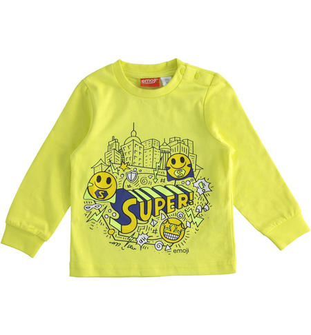 Maglietta bambino capsule Emoji da 9 mesi a 8 anni iDO GREEN ACID-5262
